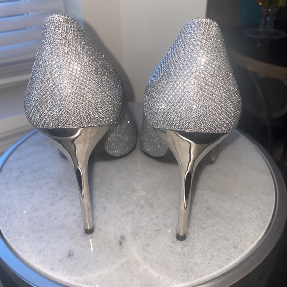 NEW Stuart Weitzman Silver Noir Nouveau Style Heel Size 8 - Picture 8 of 15